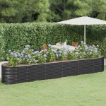 Strat înălțat grădină 440x80x68 cm oțel vopsit electrostatic GartenMobel Dekor