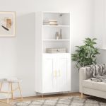 Dulap înalt, alb, 69,5x34x180 cm, lemn compozit GartenMobel Dekor