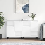 Servante, 2 piese, alb, lemn prelucrat GartenMobel Dekor