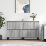 Servante, 2 buc., sonoma gri, lemn prelucrat GartenMobel Dekor