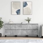 Servante, 3 piese, gri beton, lemn prelucrat GartenMobel Dekor