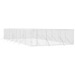 Padoc de exterior pentru câini argintiu 6x14x2m oțel galvanizat GartenMobel Dekor