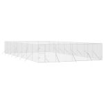 Padoc de exterior pentru câini argintiu 8x16x2m oțel galvanizat GartenMobel Dekor