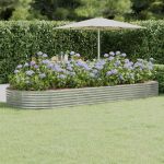Strat înălțat grădină 373x140x36 cm oțel vopsit electrostatic GartenMobel Dekor