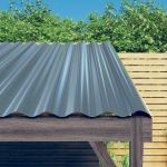 Panouri de acoperiș, 12 buc., oțel vopsit, gri, 100x36 cm GartenMobel Dekor