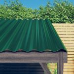 Panouri de acoperiș 36 buc. oțel vopsit verde 60x36 cm GartenMobel Dekor