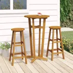 Set mobilier de bar, 3 piese, lemn masiv de acacia  GartenMobel Dekor