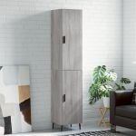 Dulap înalt, gri sonoma, 34,5x34x180 cm, lemn prelucrat GartenMobel Dekor