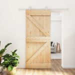 Ușă glisantă cu set feronerie, 90x210 cm, lemn masiv de pin GartenMobel Dekor
