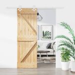 Ușă glisantă cu set de feronerie 70x210 cm, lemn masiv de pin GartenMobel Dekor