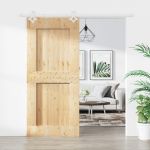 Ușă glisantă cu set feronerie, 90x210 cm, lemn masiv de pin GartenMobel Dekor