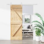 Ușă glisantă cu set de feronerie 70x210 cm, lemn masiv de pin GartenMobel Dekor