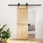 Ușă glisantă cu set de feronerie 70x210 cm, lemn masiv de pin GartenMobel Dekor