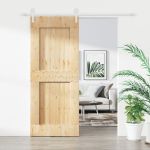 Ușă glisantă cu set de feronerie 85x210 cm, lemn masiv de pin GartenMobel Dekor
