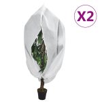 Huse de plante din fleece cu fermoar 2 buc. 70 g/m² 3,93x3 m GartenMobel Dekor