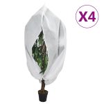 Huse pentru plante din fleece cu fermoar 4 buc 70 g/m² 1x1,55 m GartenMobel Dekor