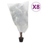 Huse pentru plante din fleece cu șnur 8 buc. 70 g/m² 0,8x0,8 m GartenMobel Dekor