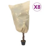 Huse pentru plante din fleece cu șnur 8 buc. 70 g/m² 0,8x0,8 m GartenMobel Dekor
