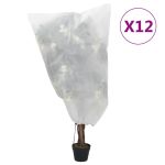 Huse pentru plante din fleece cu șnur 12 buc. 70 g/m² 0,8x0,8 m GartenMobel Dekor