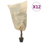 Huse pentru plante din fleece cu șnur 12 buc. 70 g/m² 0,8x1,2 m GartenMobel Dekor