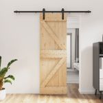 Ușă glisantă cu set de feronerie 70x210 cm, lemn masiv de pin GartenMobel Dekor