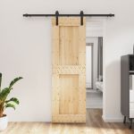 Ușă glisantă cu set de feronerie 70x210 cm, lemn masiv de pin GartenMobel Dekor