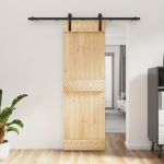 Ușă glisantă cu set de feronerie 70x210 cm, lemn masiv de pin GartenMobel Dekor