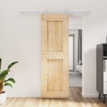 Ușă glisantă cu set de feronerie 70x210 cm, lemn masiv de pin GartenMobel Dekor