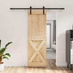 Ușă glisantă cu set de feronerie 70x210 cm, lemn masiv de pin GartenMobel Dekor