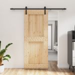 Ușă glisantă cu set de feronerie 85x210 cm, lemn masiv de pin GartenMobel Dekor