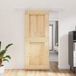 Ușă glisantă cu set de feronerie 85x210 cm, lemn masiv de pin GartenMobel Dekor