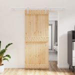 Ușă glisantă cu set de feronerie 85x210 cm, lemn masiv de pin GartenMobel Dekor