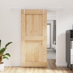 Ușă glisantă cu set de feronerie 95x210 cm, lemn masiv de pin GartenMobel Dekor