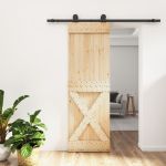 Ușă glisantă cu set de feronerie 70x210 cm, lemn masiv de pin GartenMobel Dekor