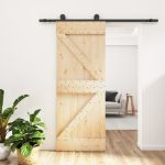 Ușă glisantă cu set de feronerie 70x210 cm, lemn masiv de pin GartenMobel Dekor