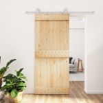 Ușă glisantă cu set feronerie, 90x210 cm, lemn masiv de pin GartenMobel Dekor