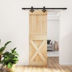 Ușă glisantă cu set de feronerie 70x210 cm, lemn masiv de pin GartenMobel Dekor