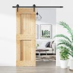 Ușă glisantă cu set de feronerie 70x210 cm, lemn masiv de pin GartenMobel Dekor