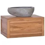 Dulap de baie suspendat, 60 x 45 x 30 cm, lemn masiv de tec GartenMobel Dekor