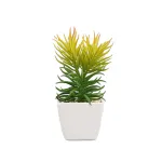 Aranjament Floral Artificial, Verde, Plastic, 17Cm ComfortTravel Luggage