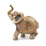 Statueta Gold Elephant din rasina, Auriu, 14cm ComfortTravel Luggage