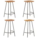 Taburete de bar, 4 buc., lemn masiv de acacia GartenMobel Dekor