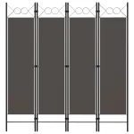 Paravan de cameră cu 4 panouri, antracit, 160x180 cm GartenMobel Dekor