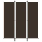 Paravan de cameră cu 3 panouri, maro, 150 x 180 cm   GartenMobel Dekor