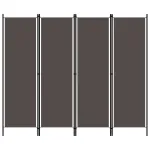Paravan de cameră cu 4 panouri, antracit, 200 x 180 cm  GartenMobel Dekor