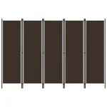Paravan de cameră cu 5 panouri, maro, 250 x 180 cm GartenMobel Dekor