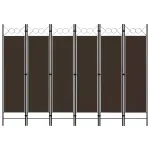 Paravan de cameră cu 6 panouri, maro, 240 x 180 cm GartenMobel Dekor