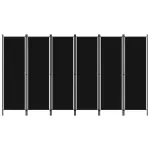Paravan de cameră cu 6 panouri, negru, 300 x 180 cm  GartenMobel Dekor