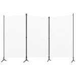Paravan de cameră cu 3 panouri, crem, 260 x 180 cm, textil GartenMobel Dekor