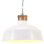 Lampă suspendată industrială, alb, 58 cm, E27 GartenMobel Dekor